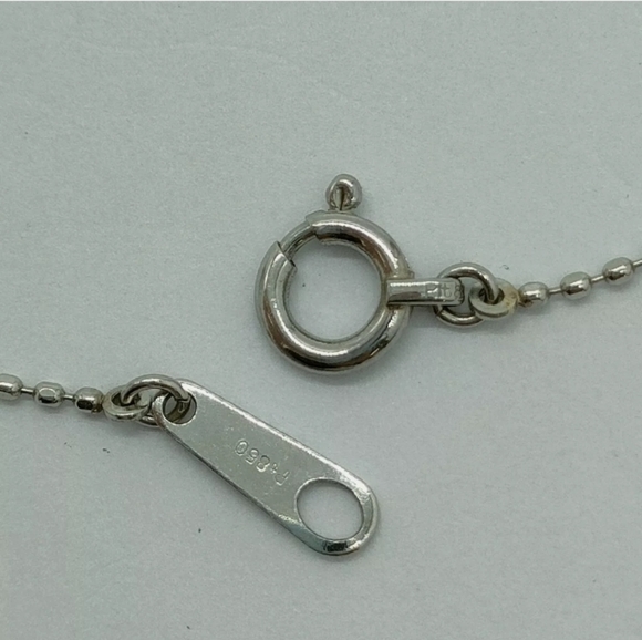 Necklace Diamond 0.12ct Platinum - Picture 7 of 9